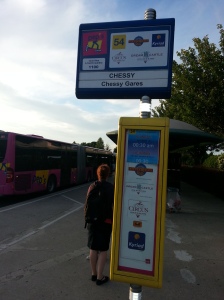This is where you will wait for you shuttle service to hotels near the Disney village