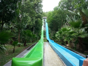 This is far the best slide ever! it's about 7-8 storeys high and just let gravity do the rest!